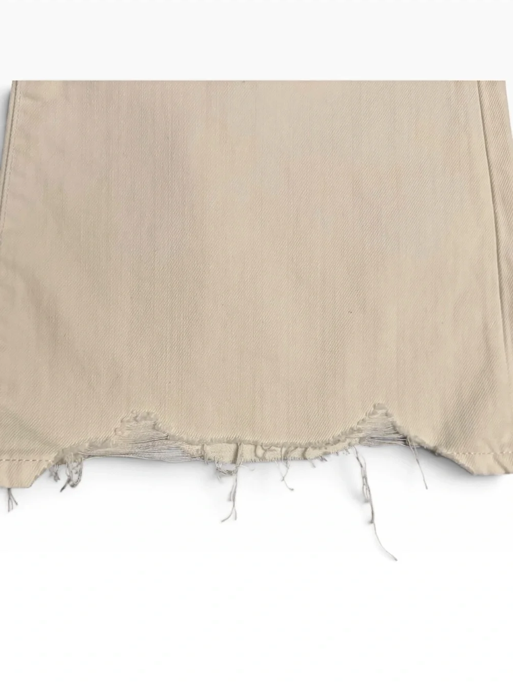 Tractr Size 25 White Wide Leg Jeans Raw Distressed Frayed Hem High Rise